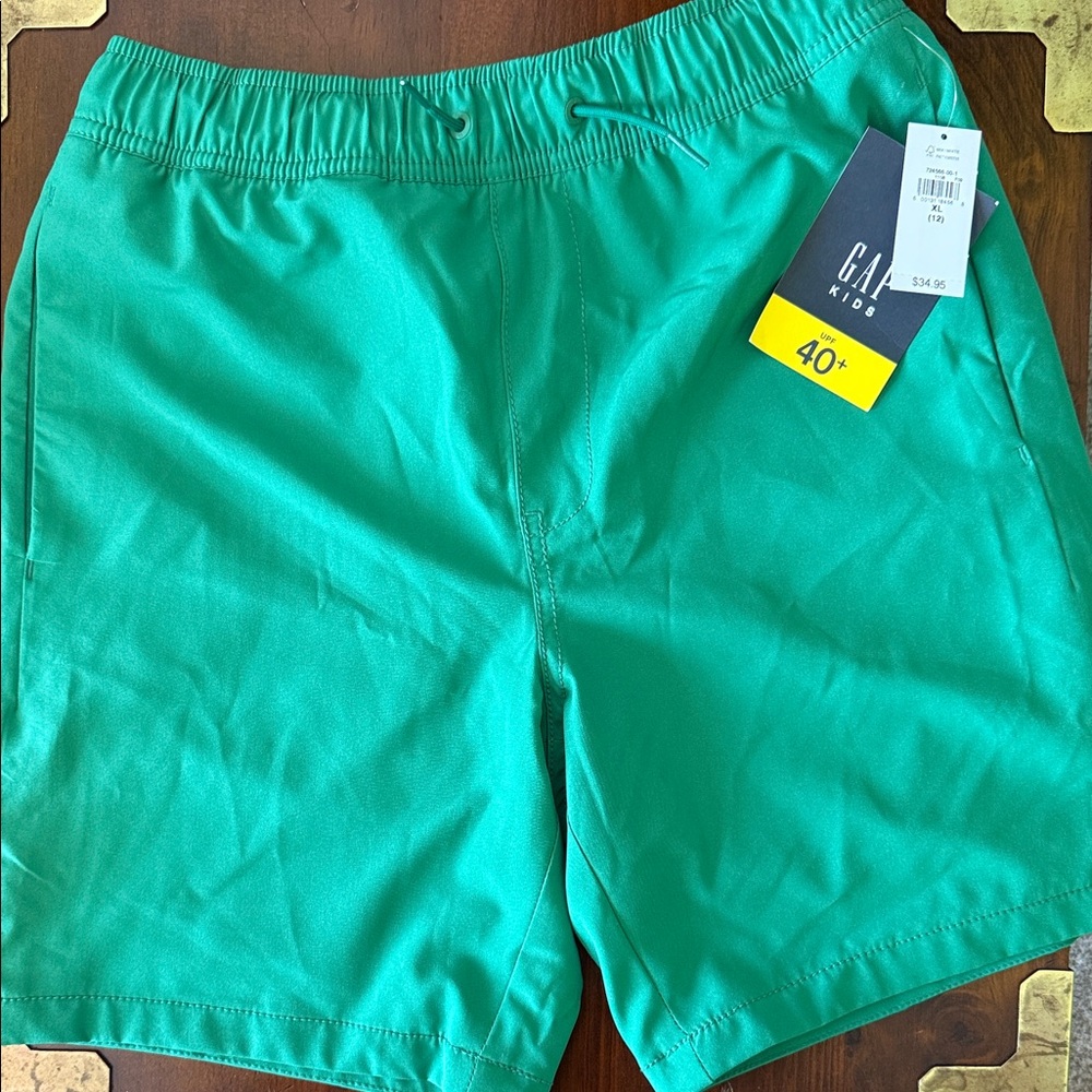GAP kids Vibrant Green swim Shorts